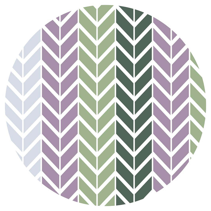 GEOMETRIC GREEN AND PURPLE CHEVRON PATTERN SERVING BOARD