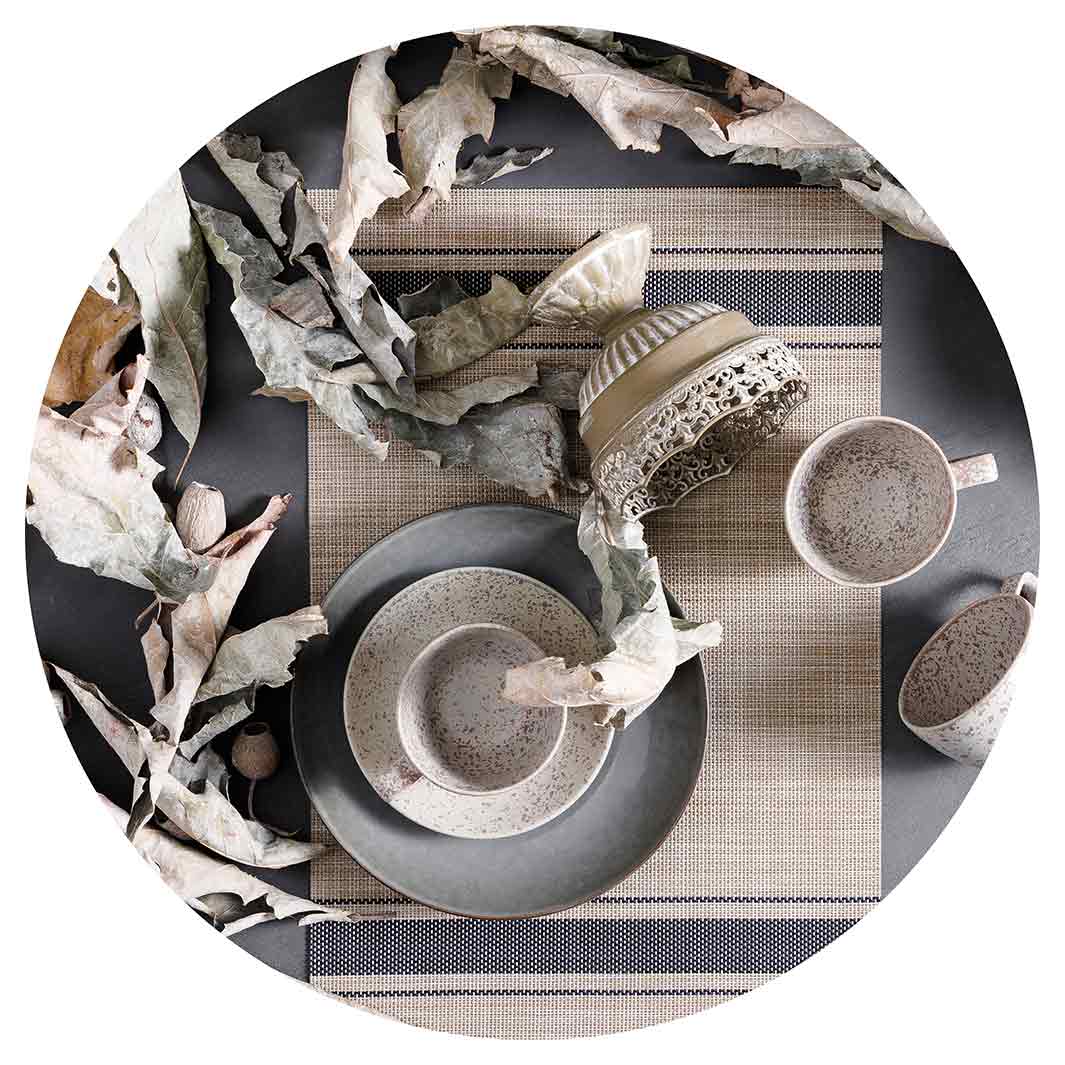 RUSTIC GREY STILL LIFE WITH LEAVES CHEESEBOARD