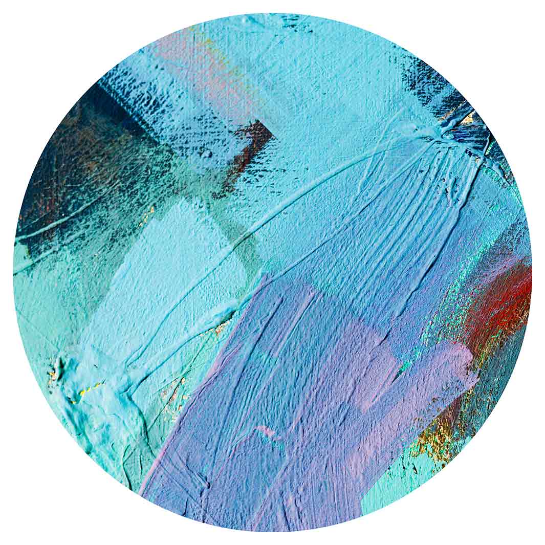 PAINT AQUA AND MAROON ACRYLIC TEXTURE LAZY SUSAN
