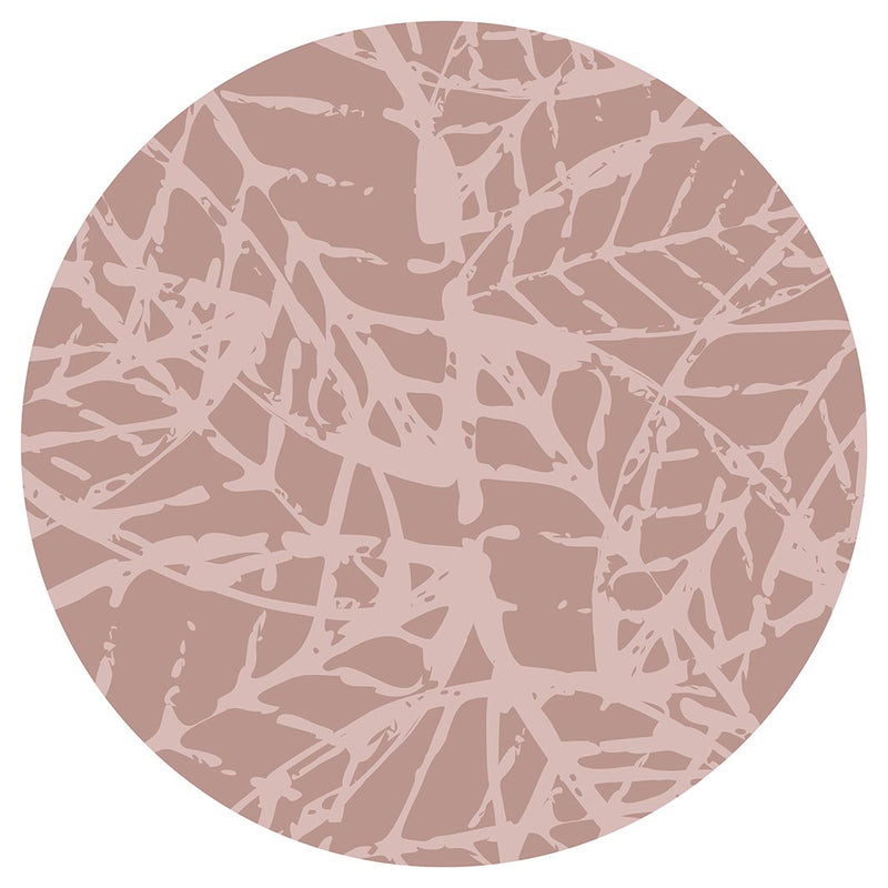 LEAF STAMP MUTED PINK PATTERN LAZY SUSAN