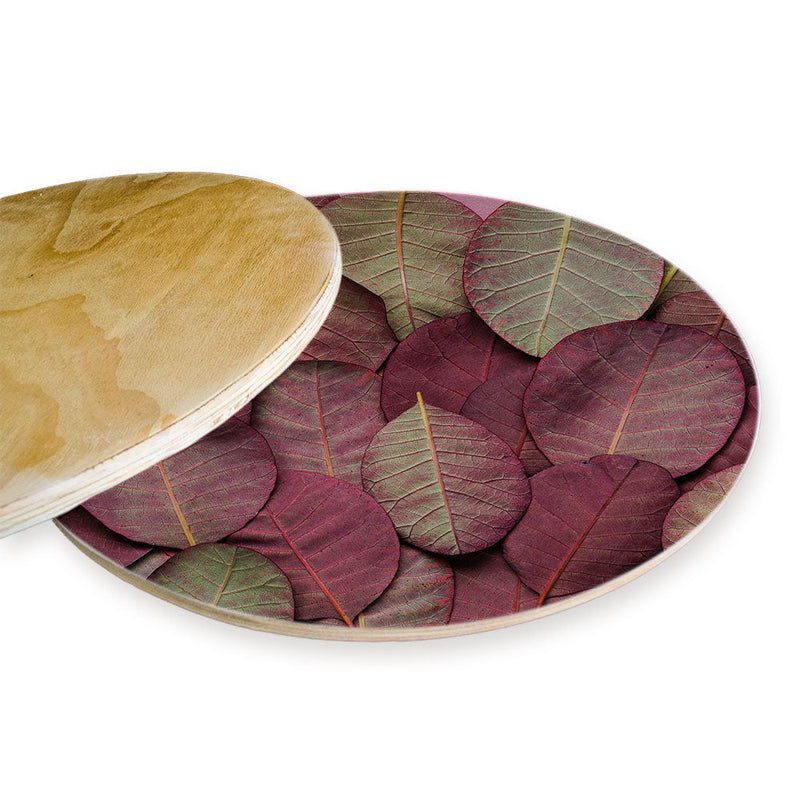LEAF ARRANGEMENT DARK MAUVE AND GREEN CHEESEBOARD