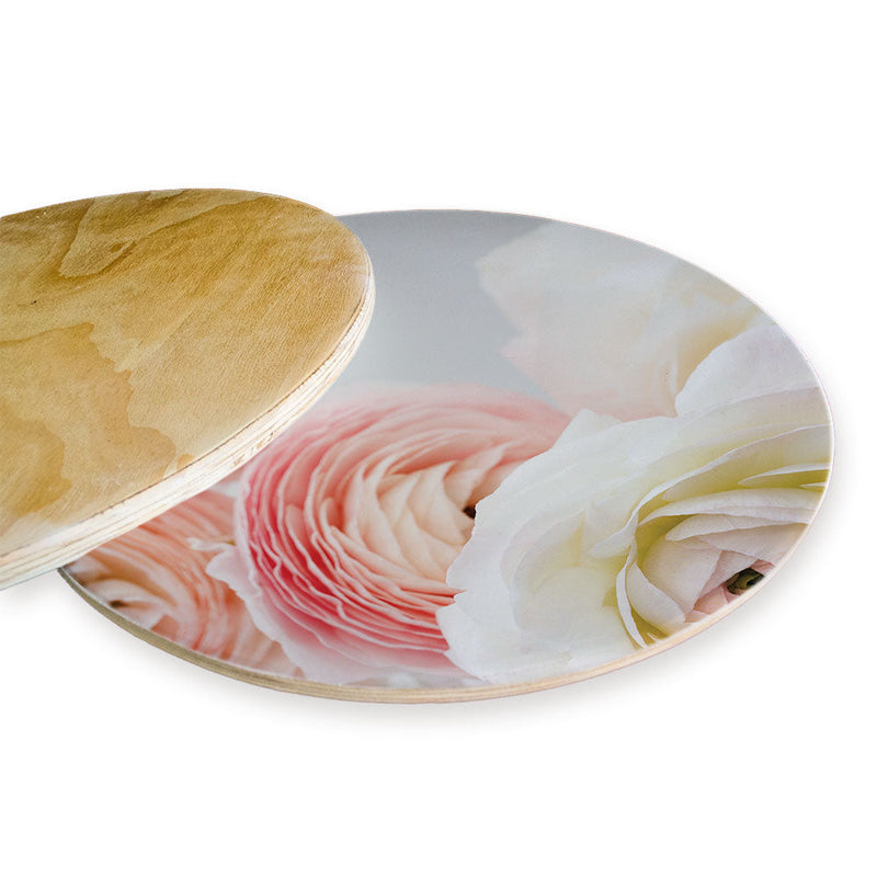 CLOSE-UP PINK AND WHITE PEONIES CHEESEBOARD