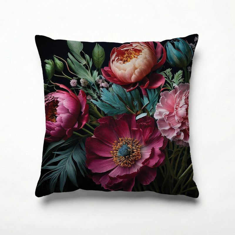 VELVET TWILIGHT BOUQUET SCATTER CUSHION