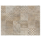 PATTERN BROWN MODERN TILE NATURAL SCATTER CUSHION