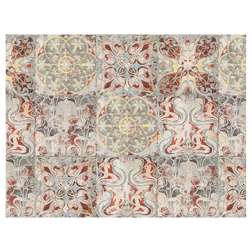 ANTIQUE FADED MOROCCAN TILE SCATTER CUSHION