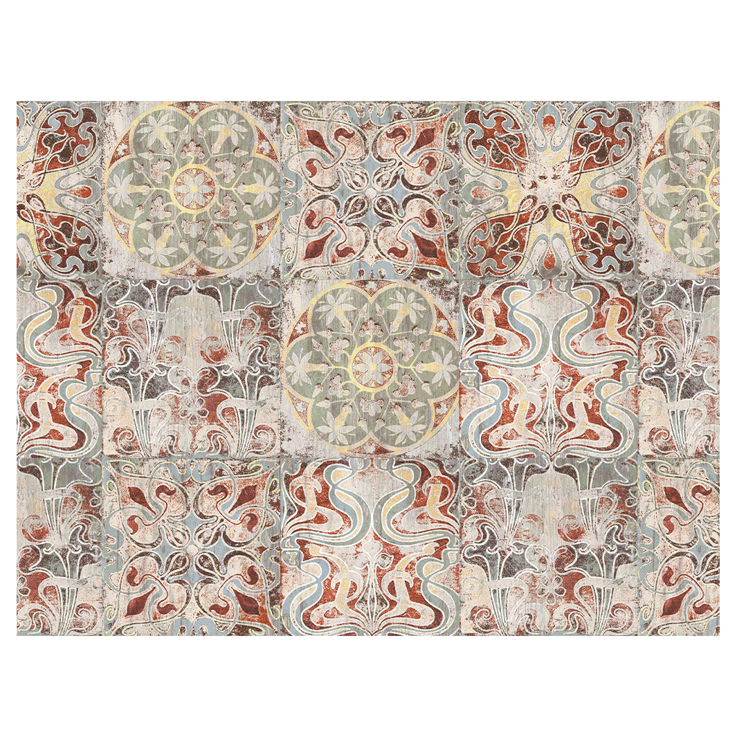 ANTIQUE FADED MOROCCAN TILE SCATTER CUSHION