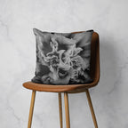 FLORAL BLACK AND WHITE PEONY SCATTER CUSHION