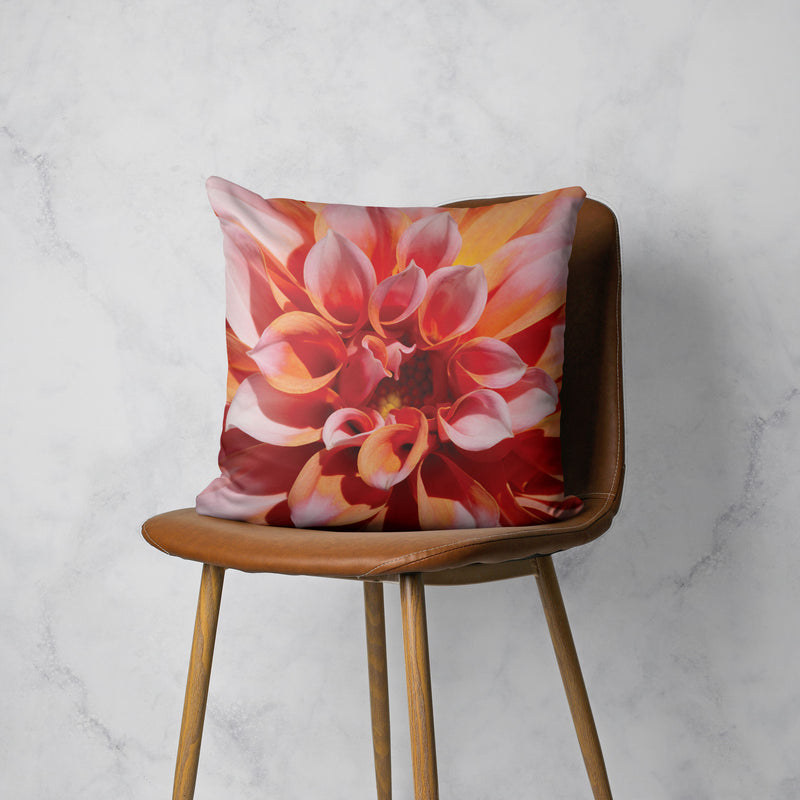 FLORAL PINK DAHLIA SCATTER CUSHION