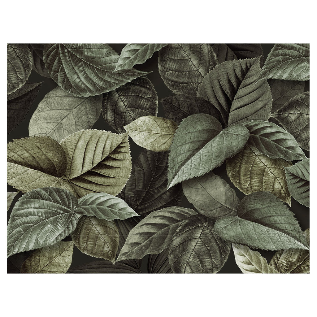 LEAVES GREEN MONOCHROMATIC LEAVES SCATTER CUSHION