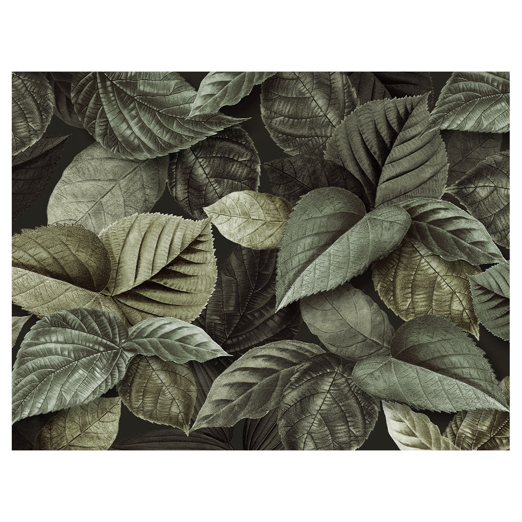 LEAVES GREEN MONOCHROMATIC LEAVES SCATTER CUSHION