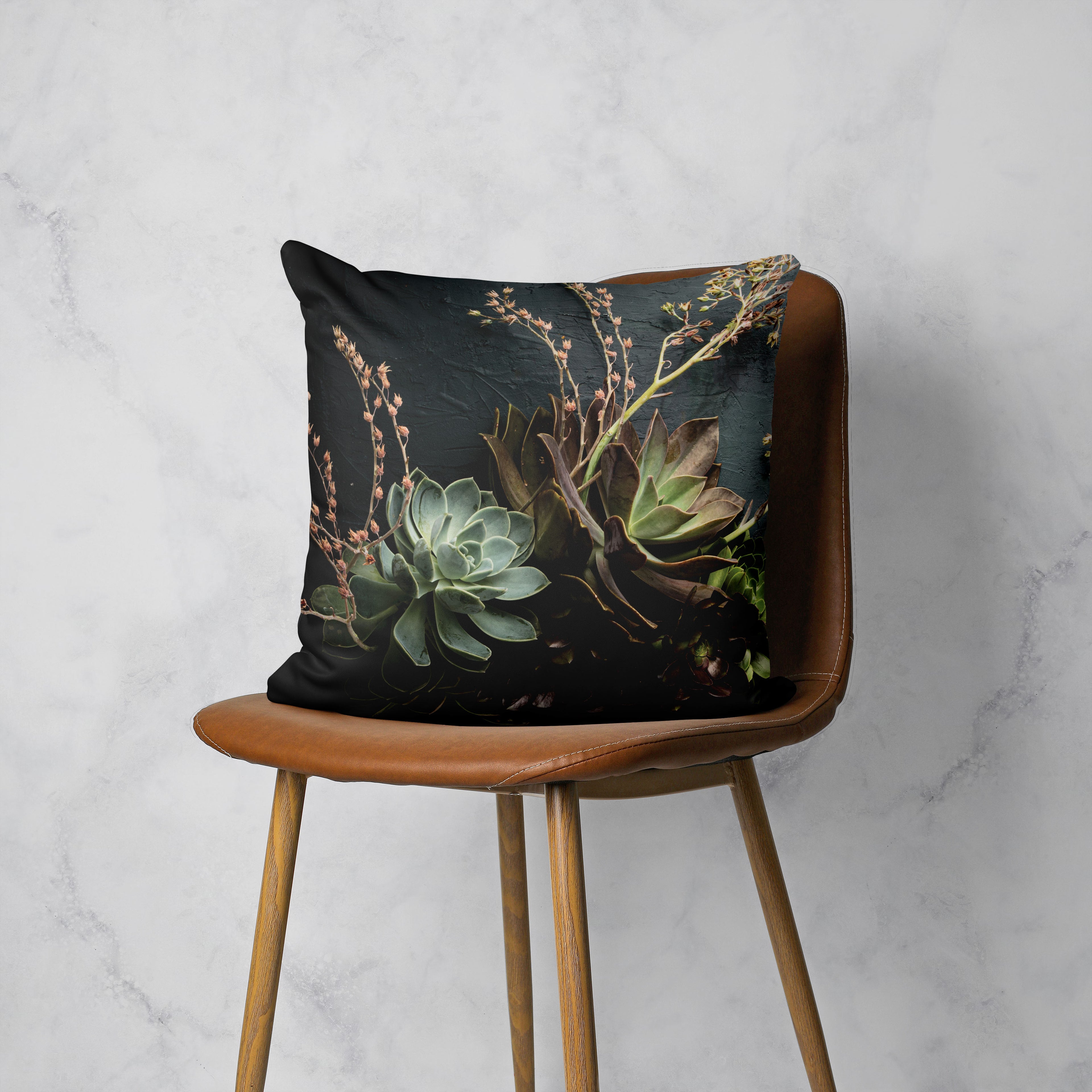 NATURAL GREEN ALOE BUSH WITH LEAVES SCATTER CUSHION