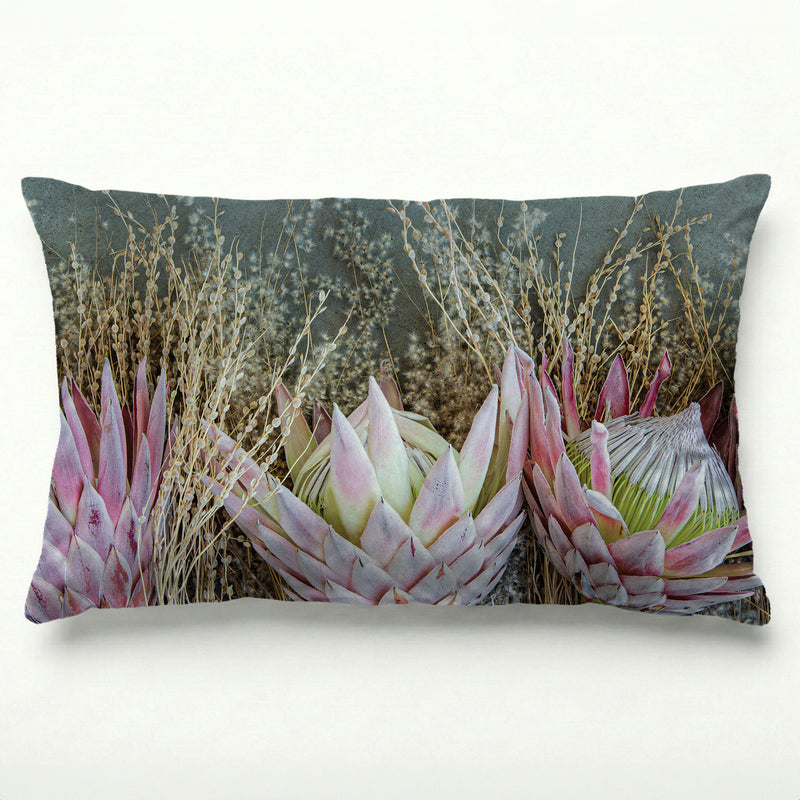 FLORAL DEEP PINK KING PROTEA SCATTER CUSHION