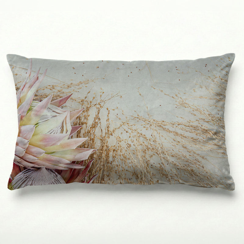 FLORAL PINK GRASSY PROTEA SCATTER CUSHION