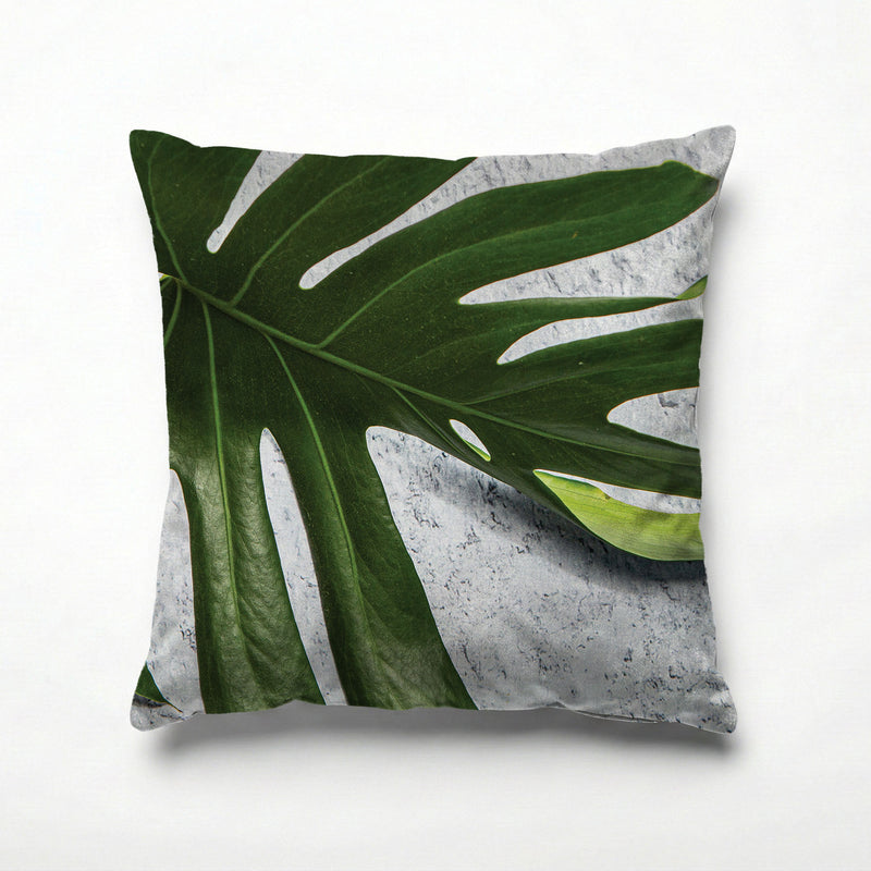 LEAVES GREEN MONSTERA LEAF SCATTER CUSHION