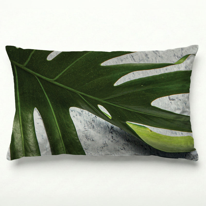 LEAVES GREEN MONSTERA LEAF SCATTER CUSHION