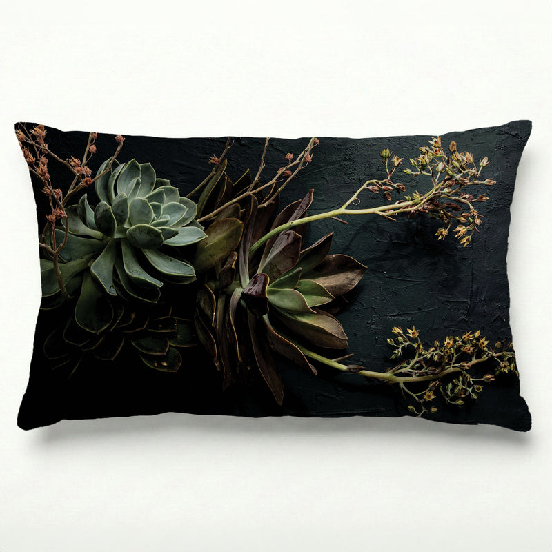 NATURAL GREEN ALOE BUSH WITH LEAVES SCATTER CUSHION