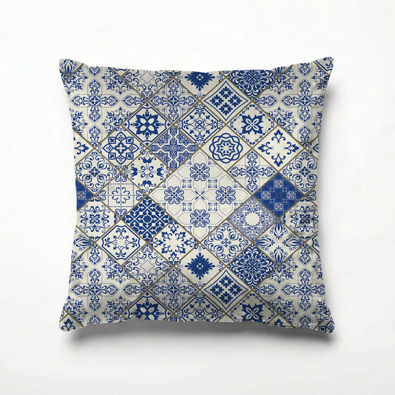 PATTERN BLUE DIAMOND LISBON SCATTER CUSHION