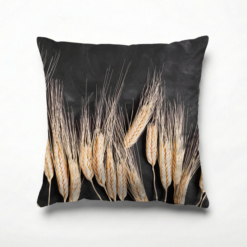 SCATTERED WHEAT ON BLACK SCATTER CUSHION