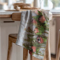 FLORAL PINK MIXED PROTEAS WITH GREEN FOLIAGE TEA TOWEL