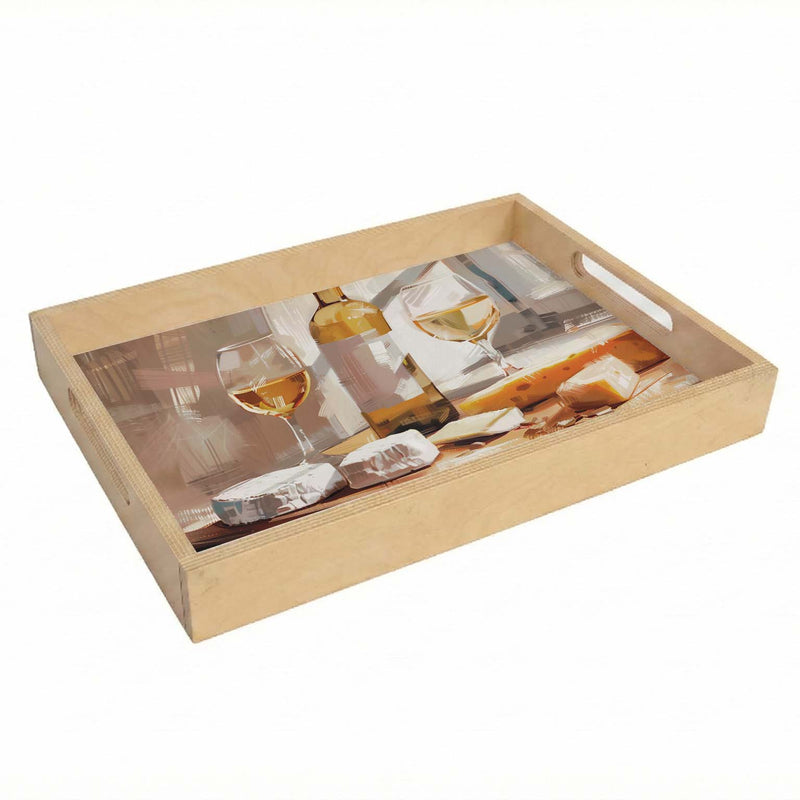 CHEESE AND WINE TEA TRAY