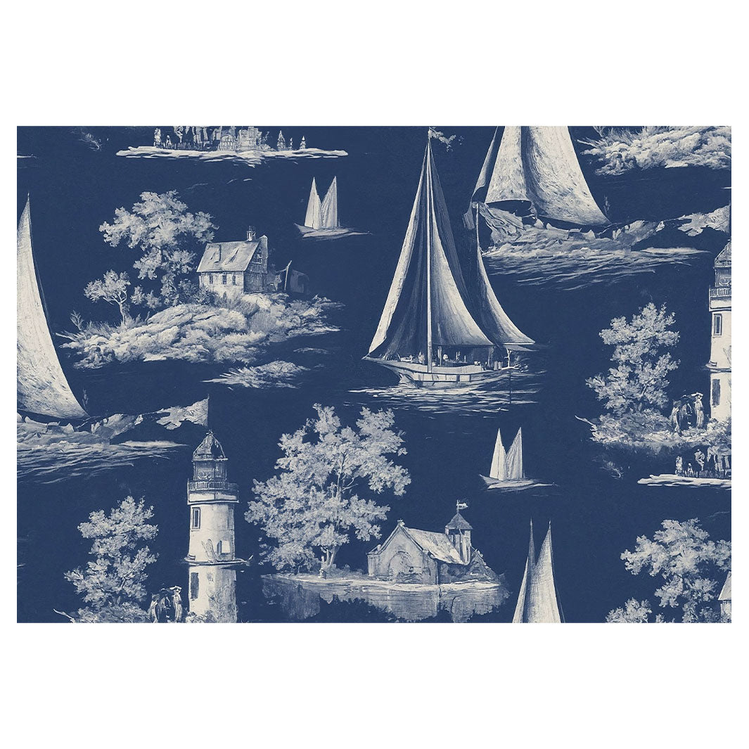 MIDNIGHT SAIL TEA TRAY