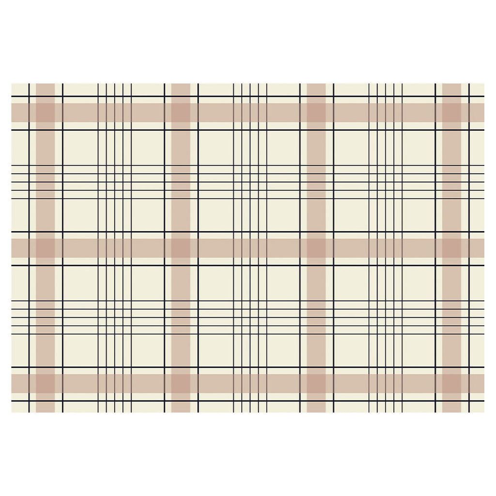 ROSEWOOD PLAID TEA TRAY