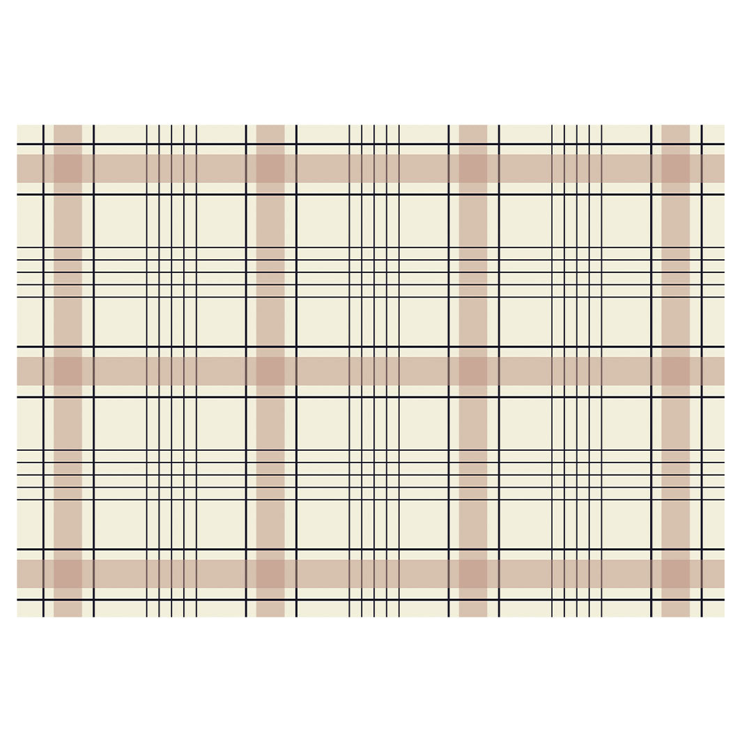 ROSEWOOD PLAID TEA TRAY