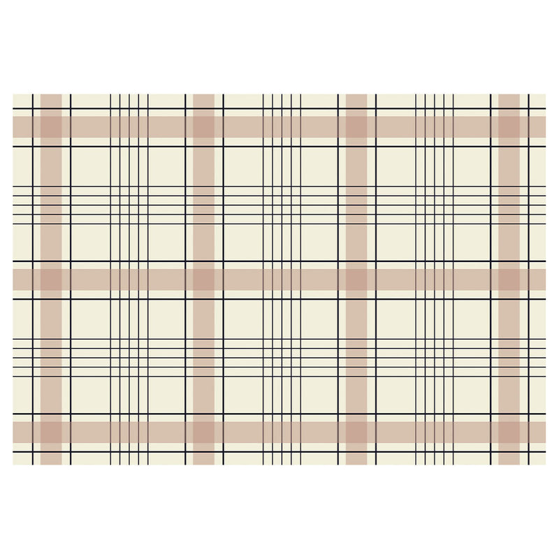 ROSEWOOD PLAID TEA TRAY
