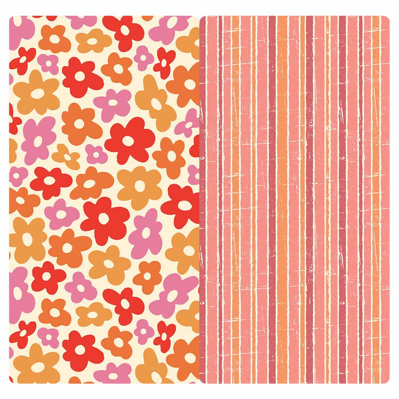 MICROFIBER TRAVEL TOWEL - RETRO BLOSSOM STRIPE