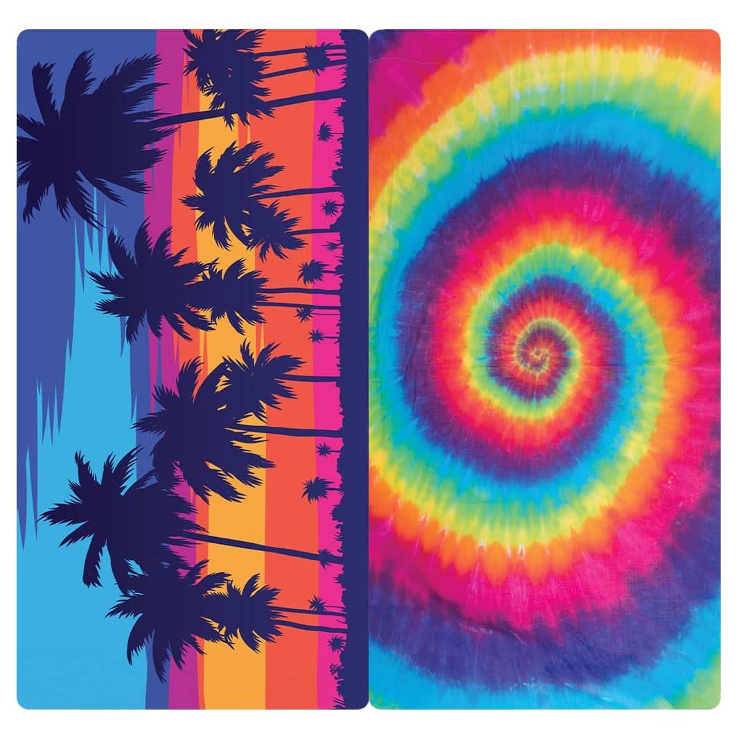 MICROFIBER TRAVEL TOWEL - TROPICAL TIE-DYE VIBES