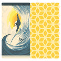 MICROFIBER TRAVEL TOWEL - SURFER'S SUNSET WAVE