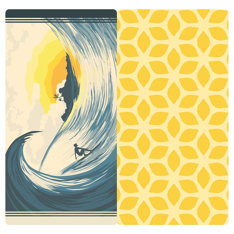 MICROFIBER TRAVEL TOWEL - SURFER'S SUNSET WAVE
