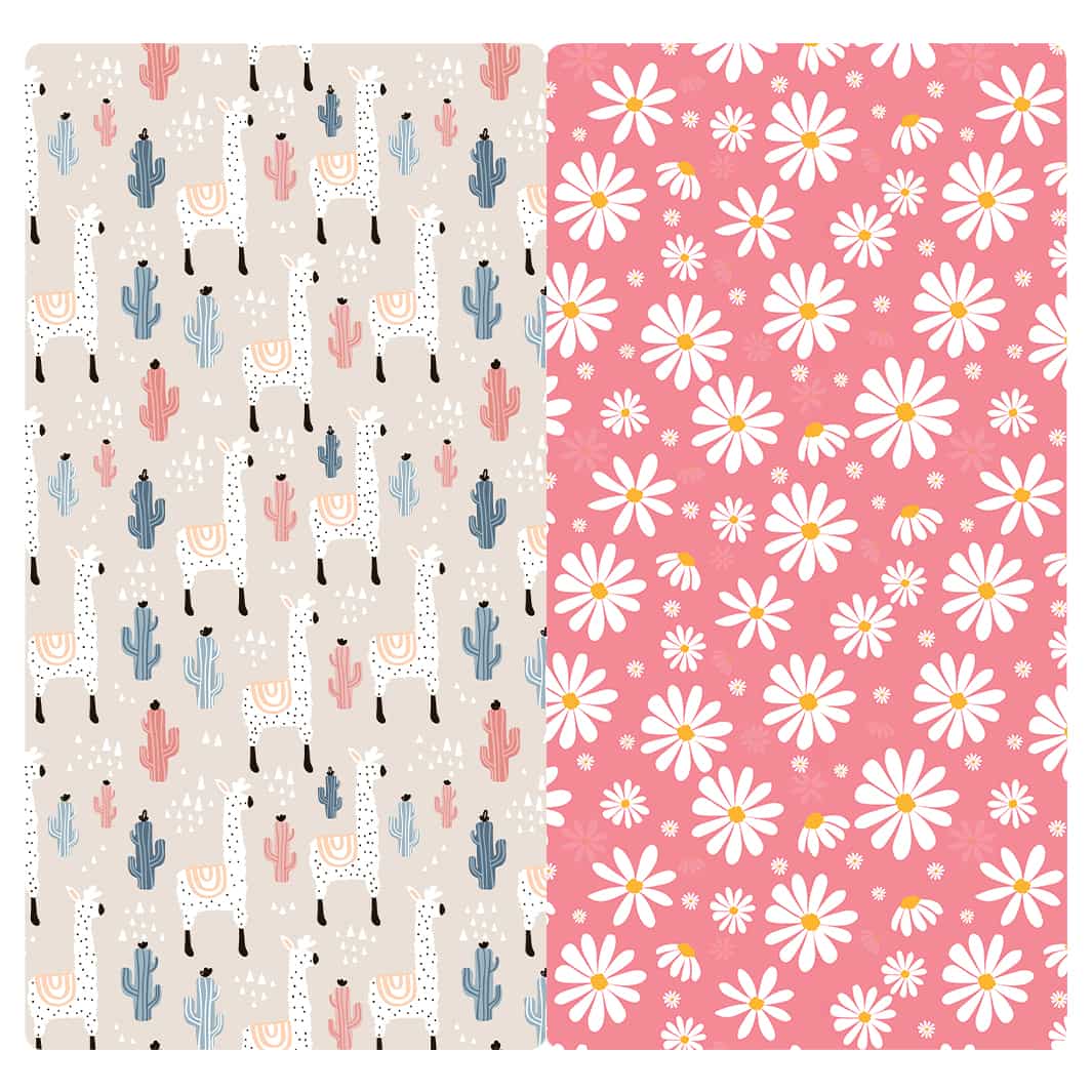 MICROFIBER TRAVEL TOWEL - LLAMA DAISY CHARM