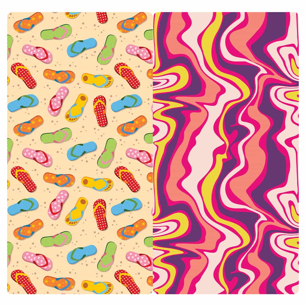 MICROFIBER TRAVEL TOWEL - FLIP FLOP FUN