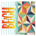 MICROFIBER TRAVEL TOWEL - GEOMETRIC BEACH VIBES