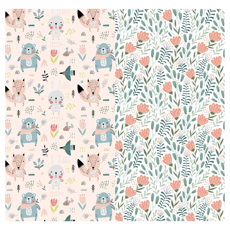 MICROFIBER TRAVEL TOWEL - FOREST FRIENDS FLORAL
