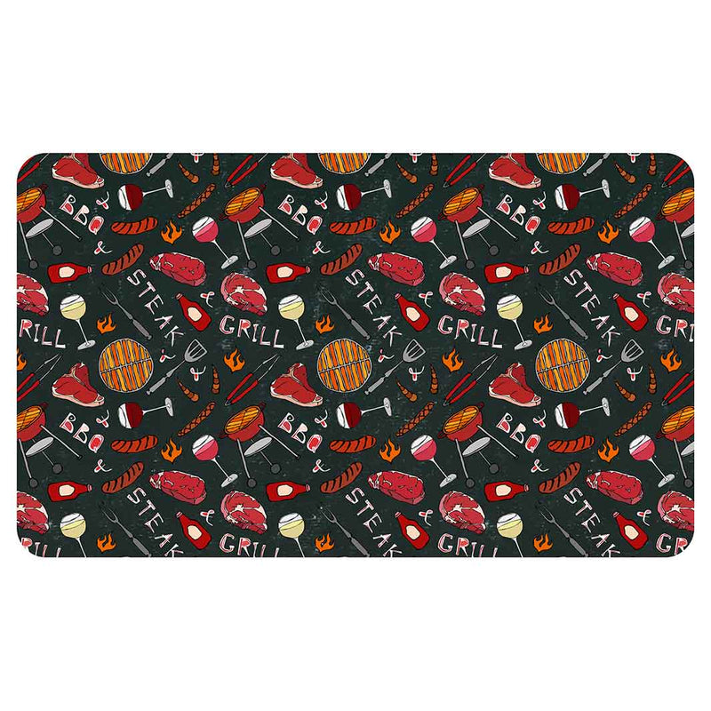 BBQ STEAK PATTERN COLOUR MULTI-PURPOSE MAT