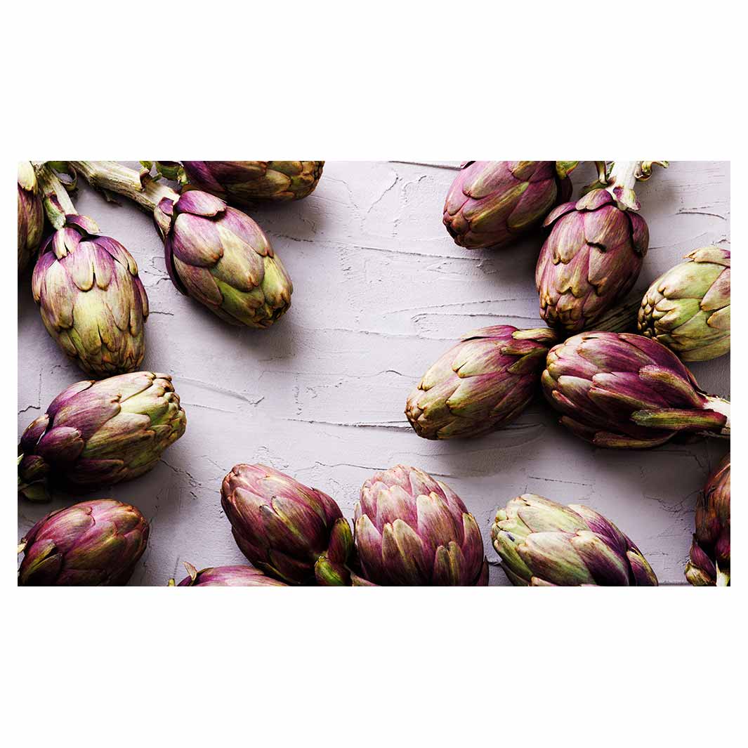 ARTICHOKE DARK PURPLE ON GREY MULTI-PURPOSE MAT