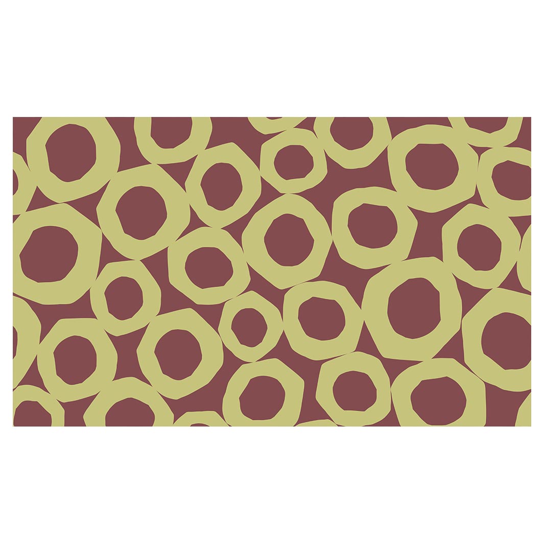 GEOMETRIC GREEN AND MAUVE PATTERN MULTI-PURPOSE MAT
