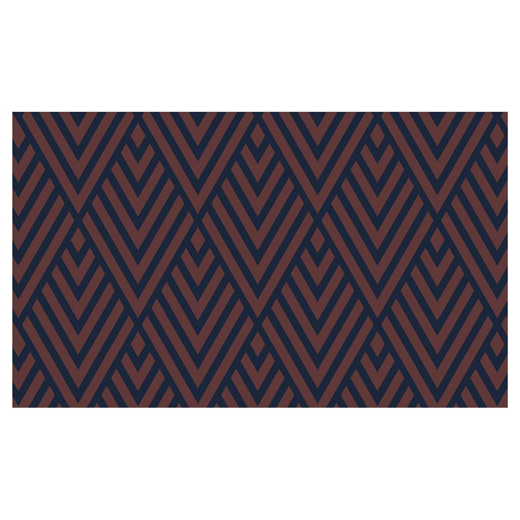 BROWN AND NAVY DIAMOND PATTERN MULTI-PURPOSE MAT