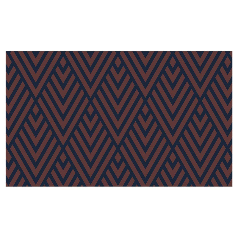 BROWN AND NAVY DIAMOND PATTERN MULTI-PURPOSE MAT