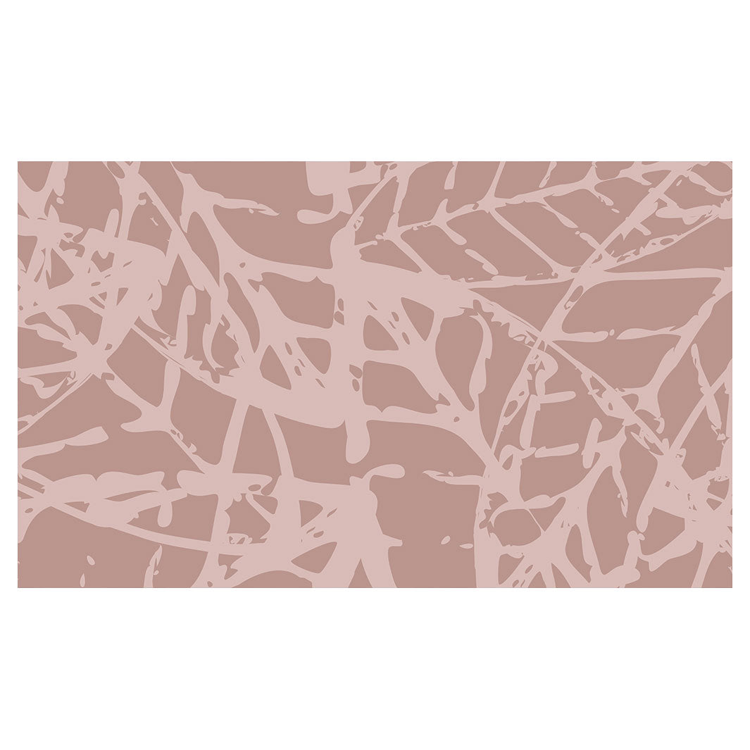 LEAF STAMP MUTED PINK PATTERN MULTI-PURPOSE MAT