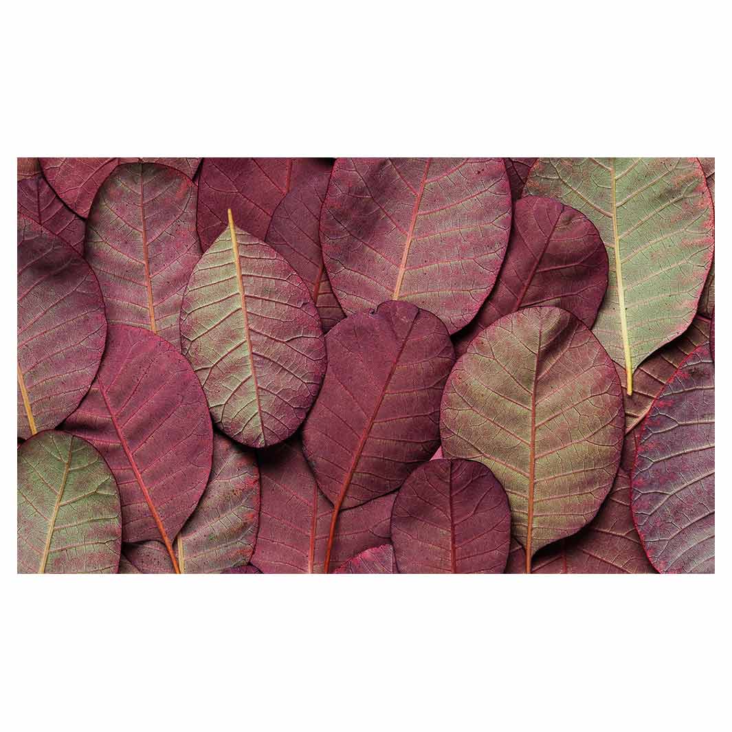 LEAF ARRANGEMENT DARK MAUVE AND GREEN MULTI-PURPOSE MAT