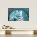 ABSTRACT BLUE PLEXIGLASS