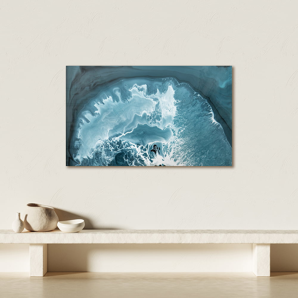 ABSTRACT BLUE PLEXIGLASS