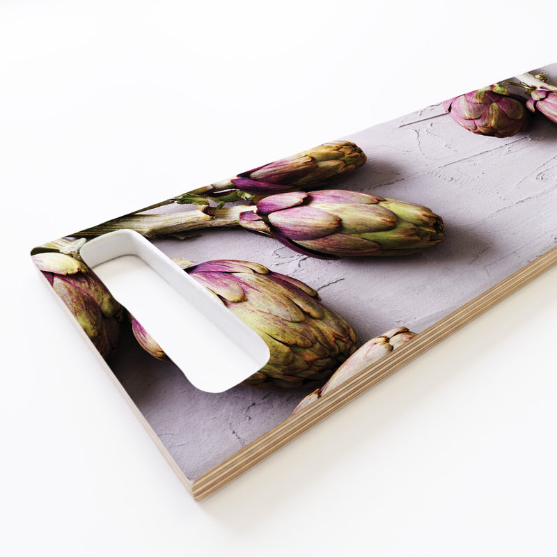 ARTICHOKE DARK PURPLE DOUBLE HANDLE SERVING BOARD