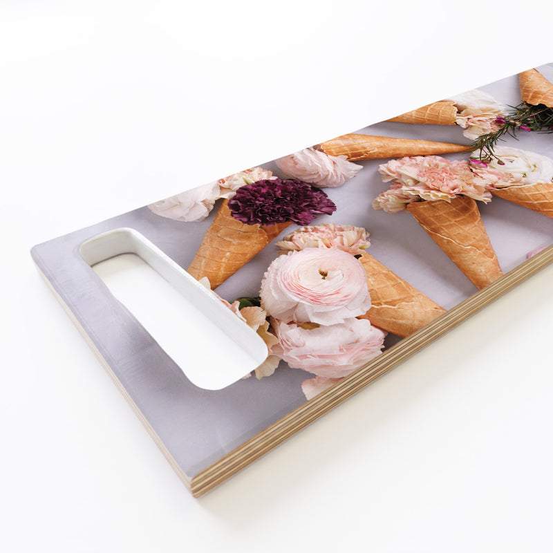 PEONY ICE CREAM CONES DOUBLE HANDLE SERVING BOARD