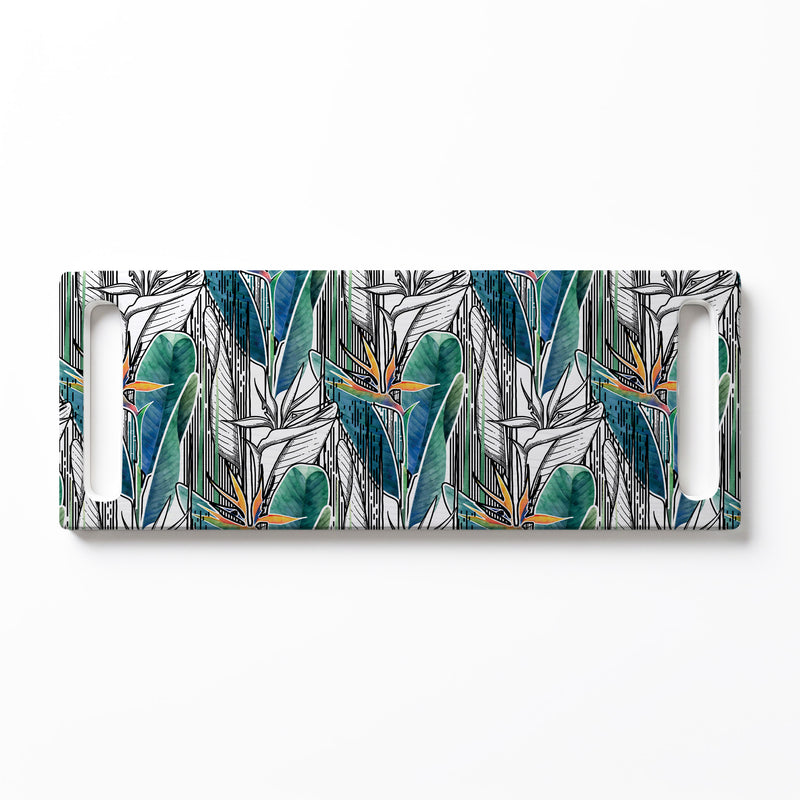 STRELITZIA LINEART DOUBLE HANDLE SERVING BOARD