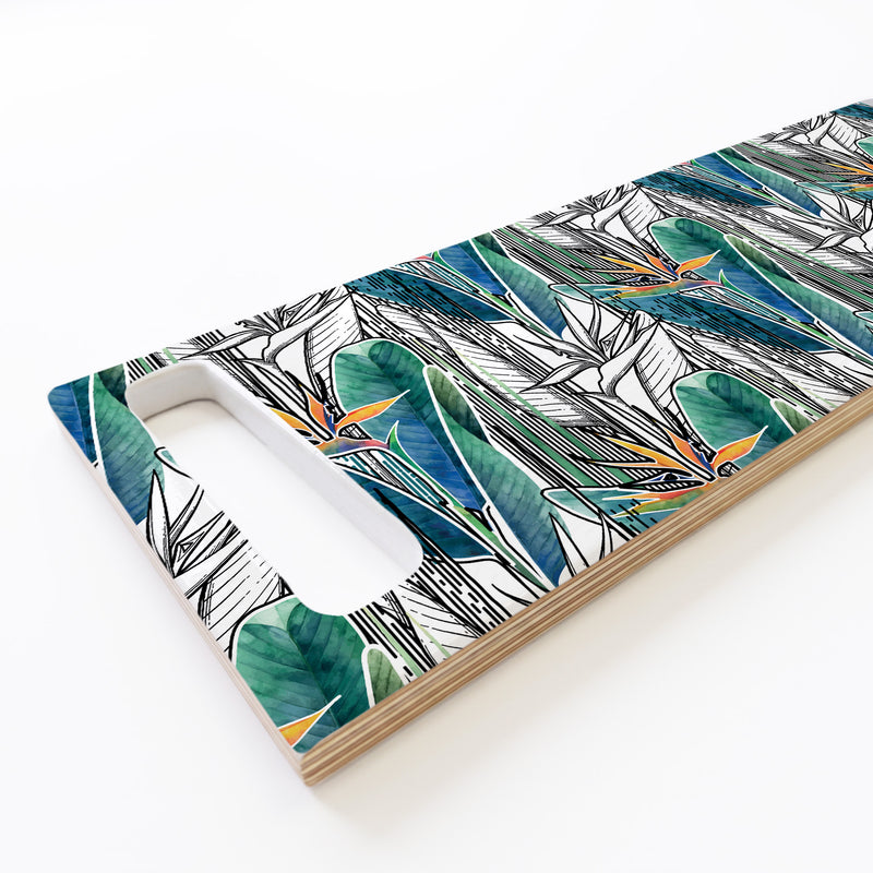 STRELITZIA LINEART DOUBLE HANDLE SERVING BOARD