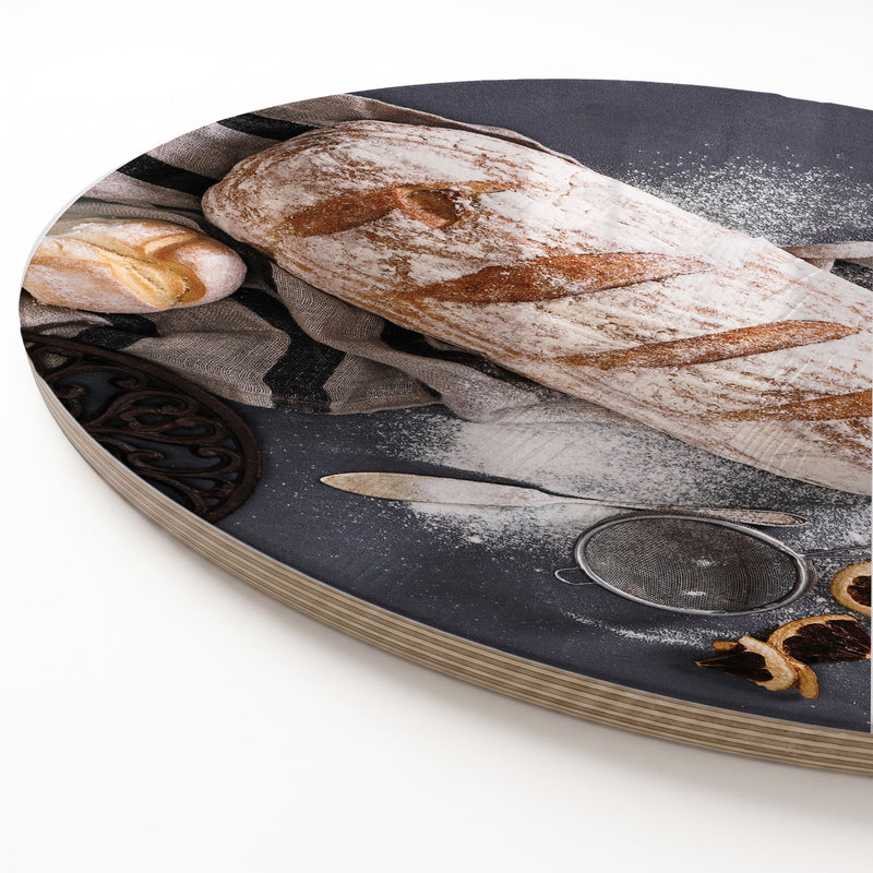 BREADS AND DRIED FRUIT ROUND SERVING BOARD
